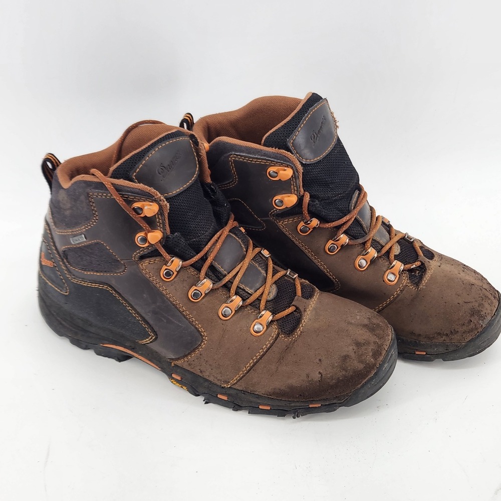 Danner Boots Men 11.5 EE Vicious 4.5 Brown Orange GTX Gore-Tex Hiking Work Boots